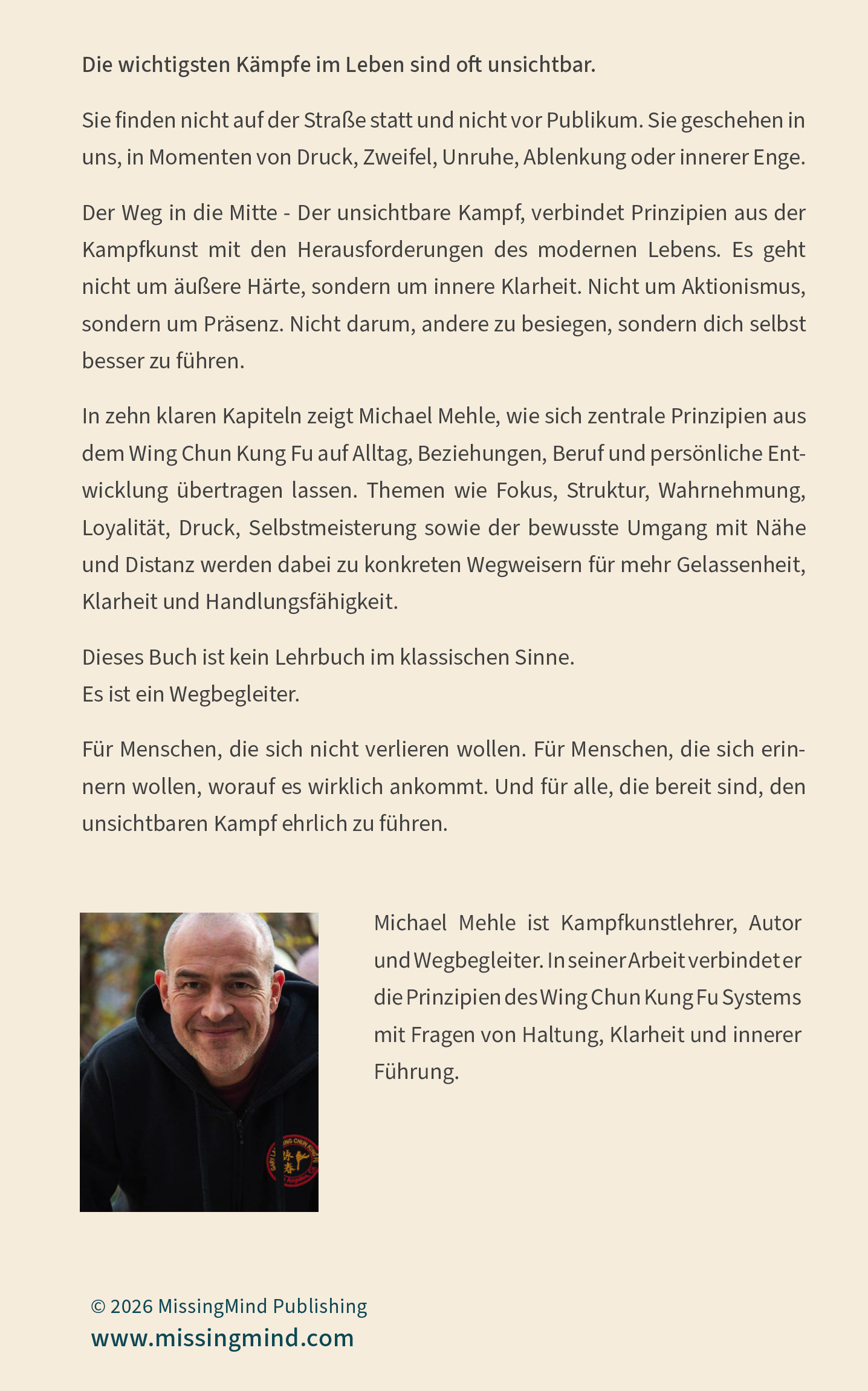 Der Weg in die Mitte – Rückseite